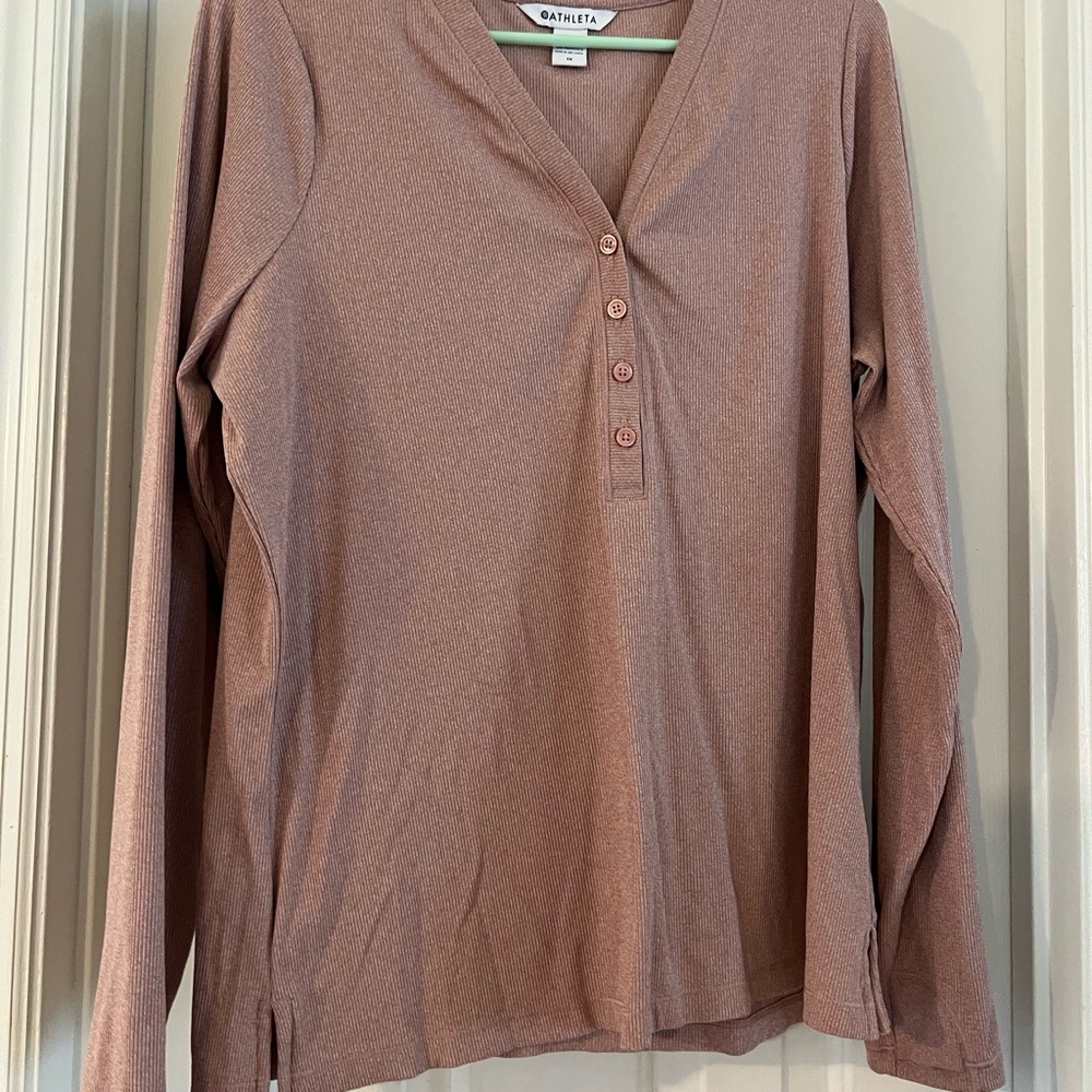 Athleta Henley Long Sleeve Tee *1X*